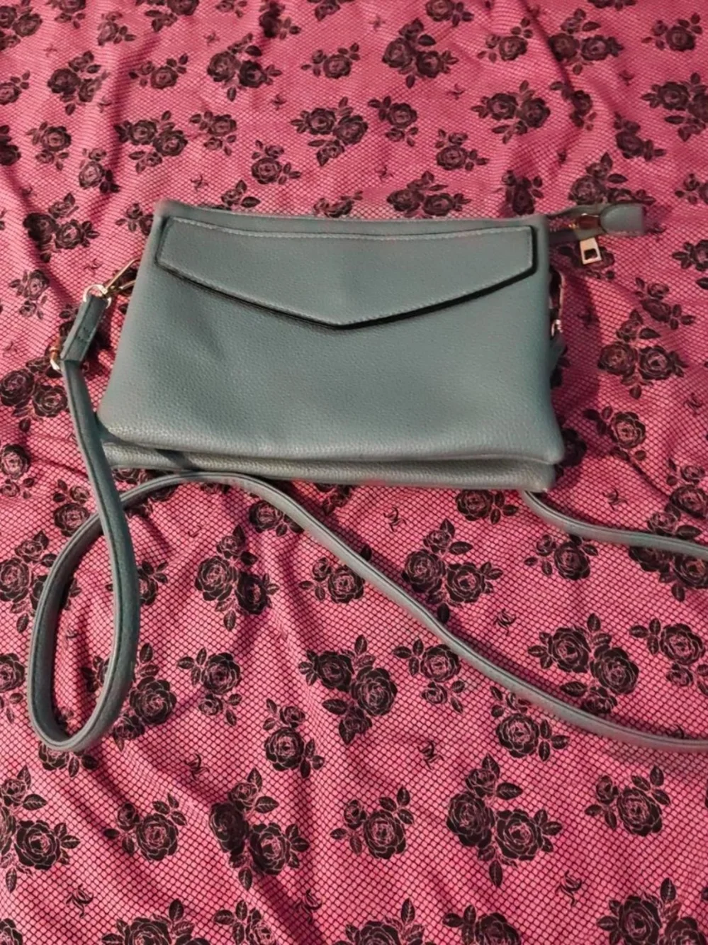 Teal Crossbody Envelope Flap Bag - Women